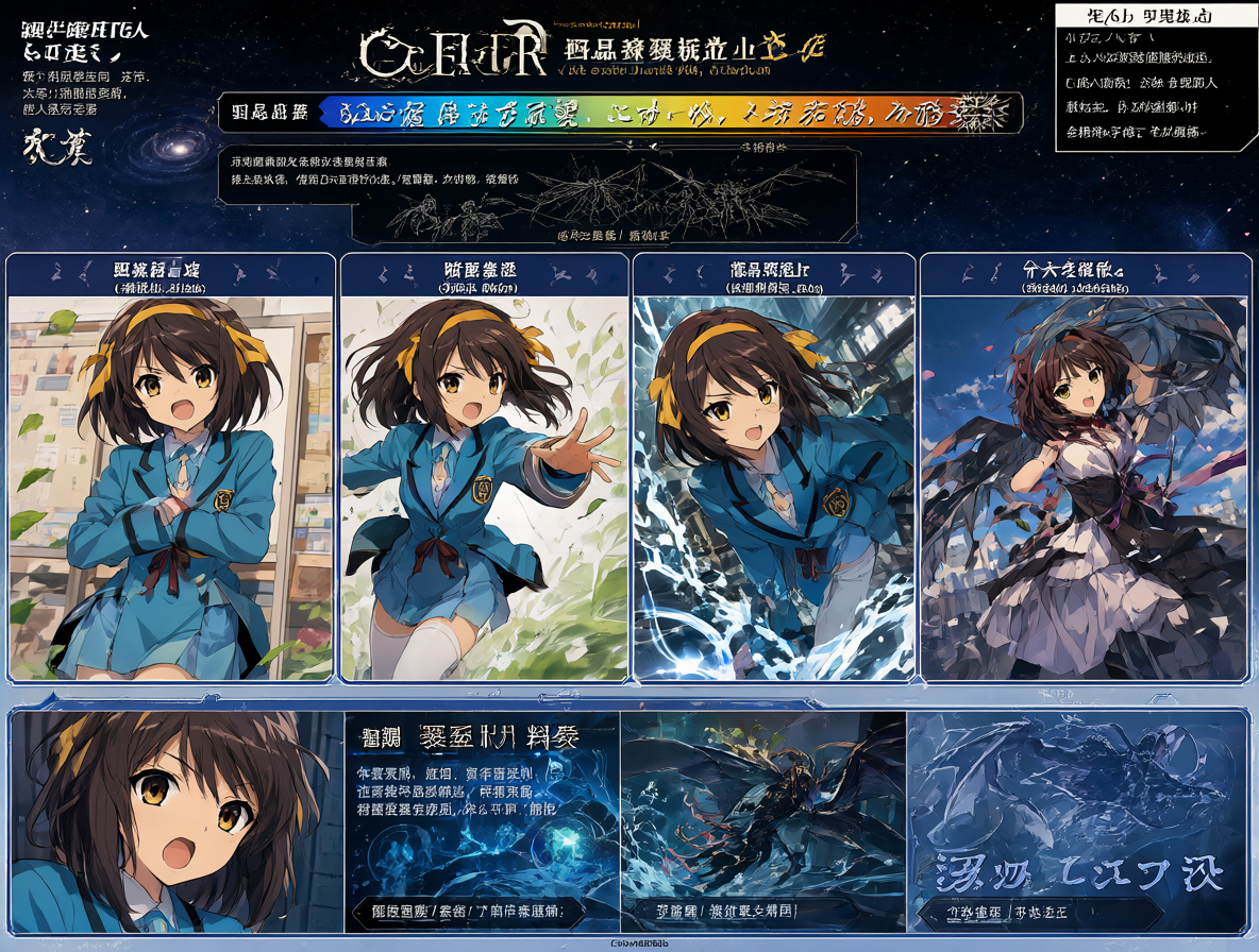 Gráfico visual mostrando la jerarquía del canon de Haruhi Suzumiya