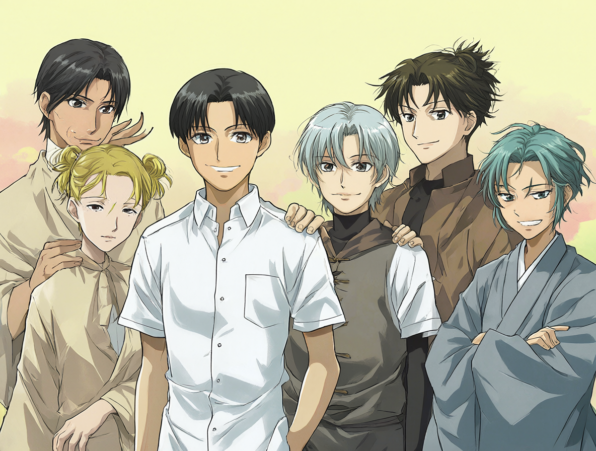 Personajes de la siguiente generación junto a los originales