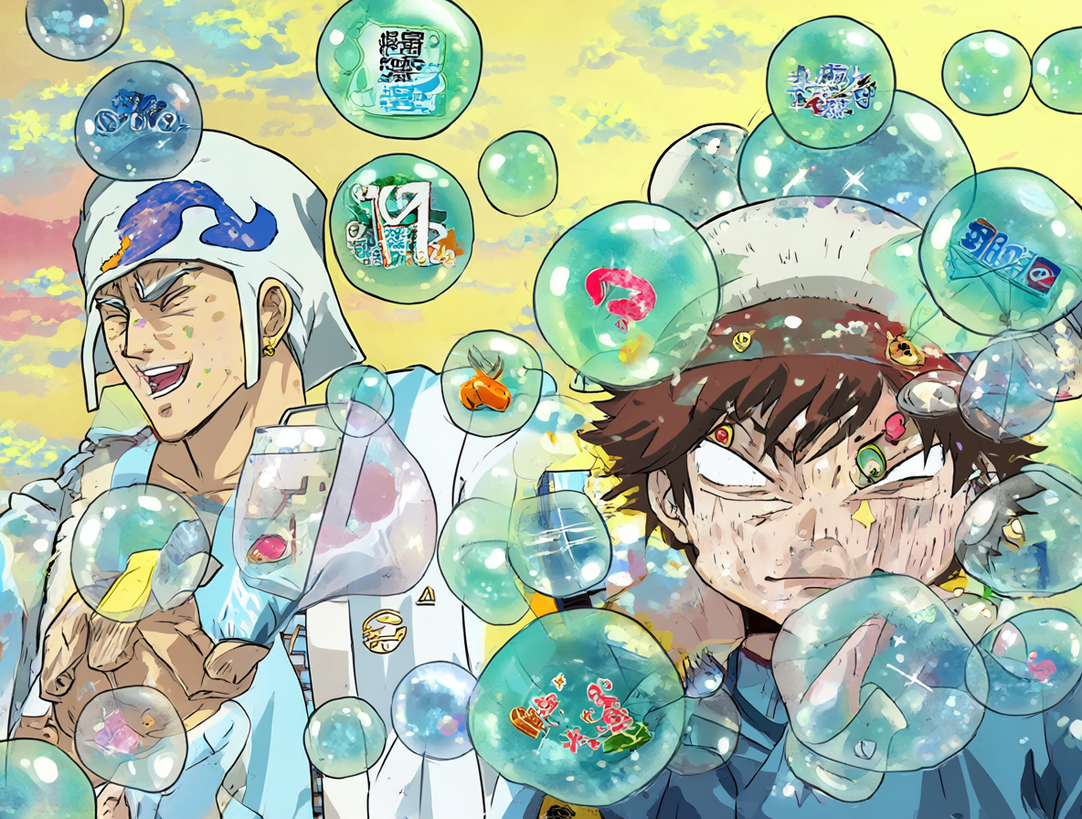 Escena del anime Gintama con elementos visuales de metacomedia