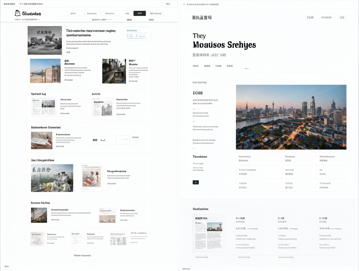Ilustración comparativa entre un portal antiguo y un sitio web moderno.
