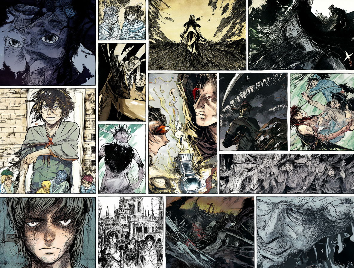 Portadas de Bizenghast y Nieves mostrando la variedad del manga no japonés.