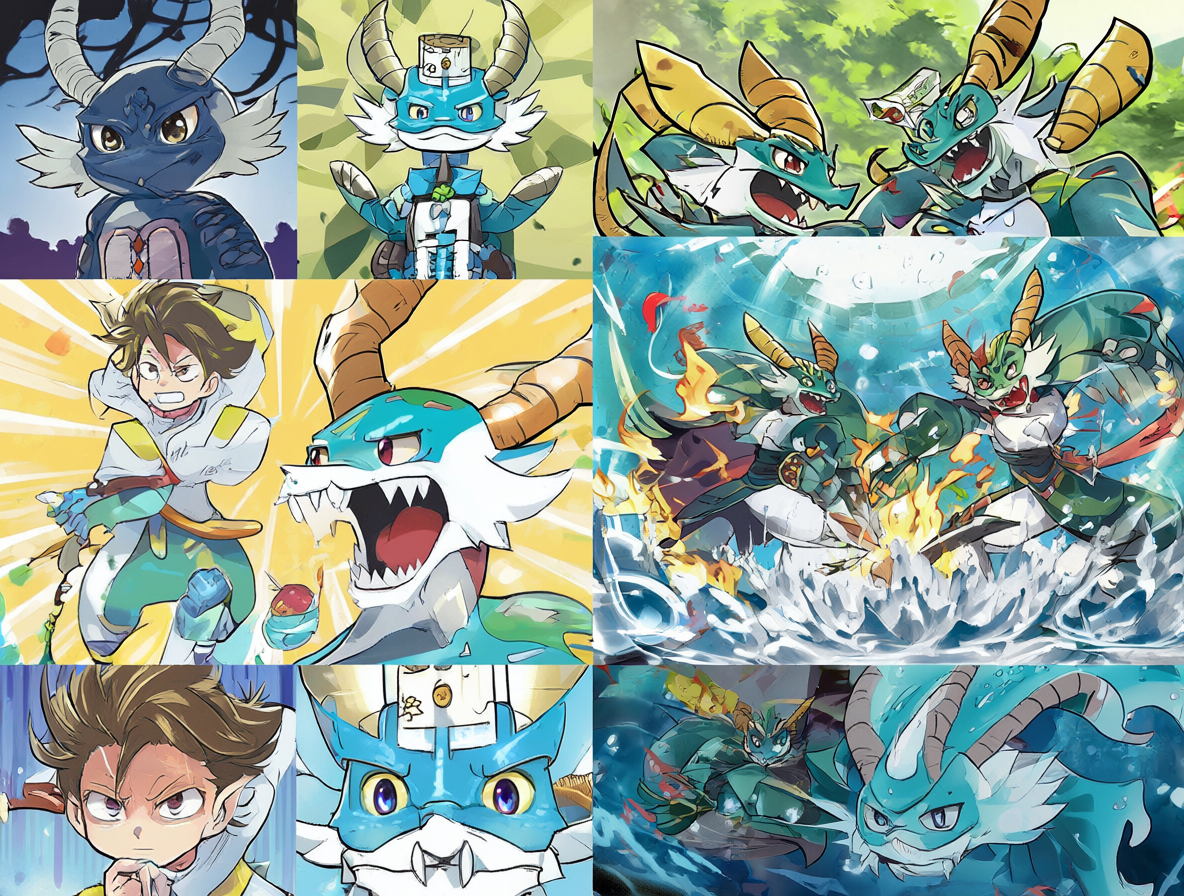 Collage mostrando la versión corta y la expansión posterior de Dragon Dentist