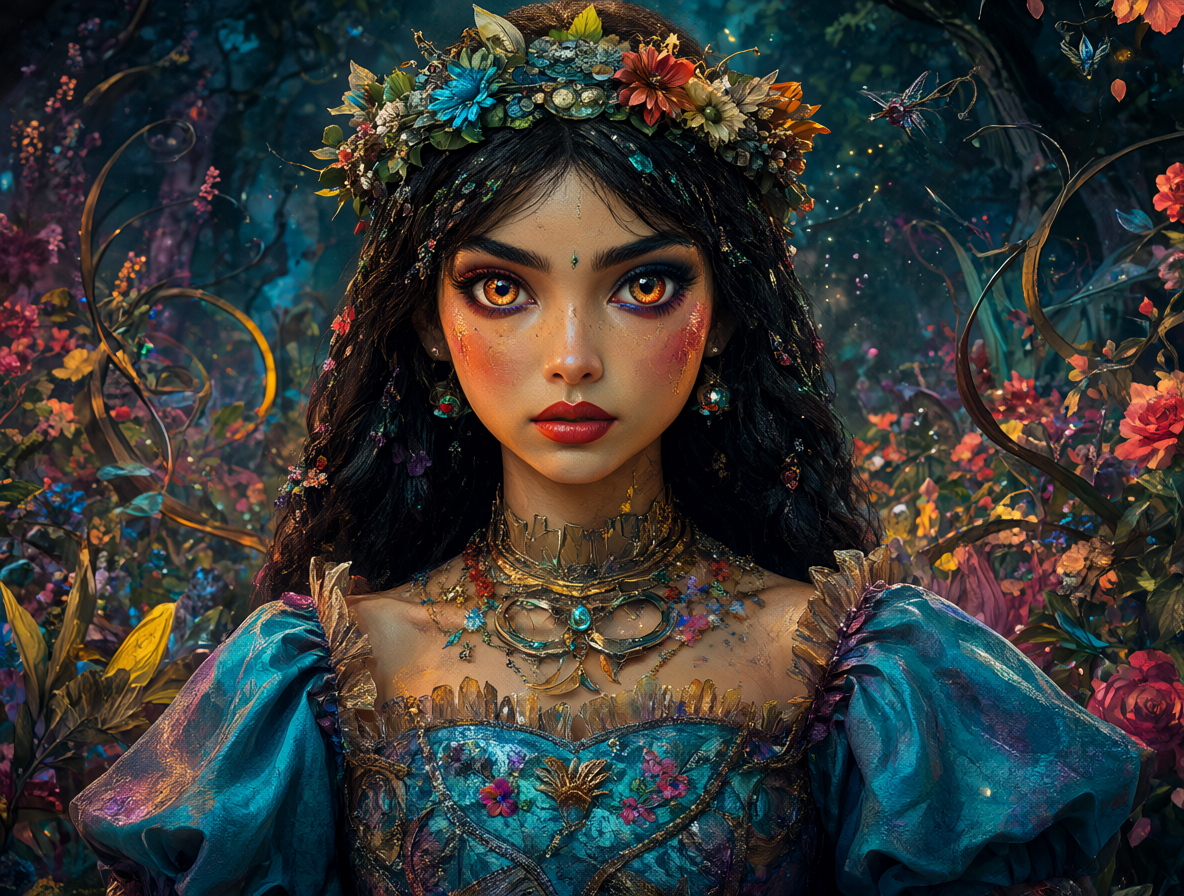 Cartel cinematográfico oficial de la película HameFura de 2023, mostrando a la protagonista Catarina en un entorno de fantasía con colores vibrantes y detalles del reino vecino.