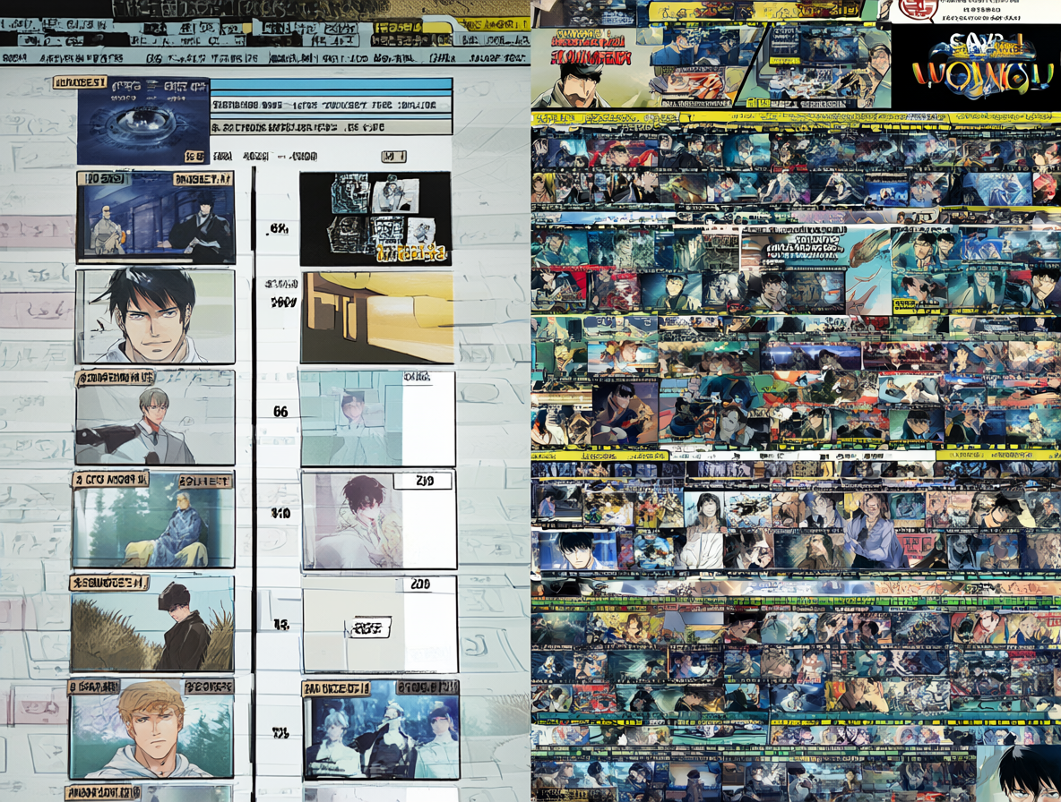 Representación visual del calendario de emisión incompleto y completo de una serie de anime.