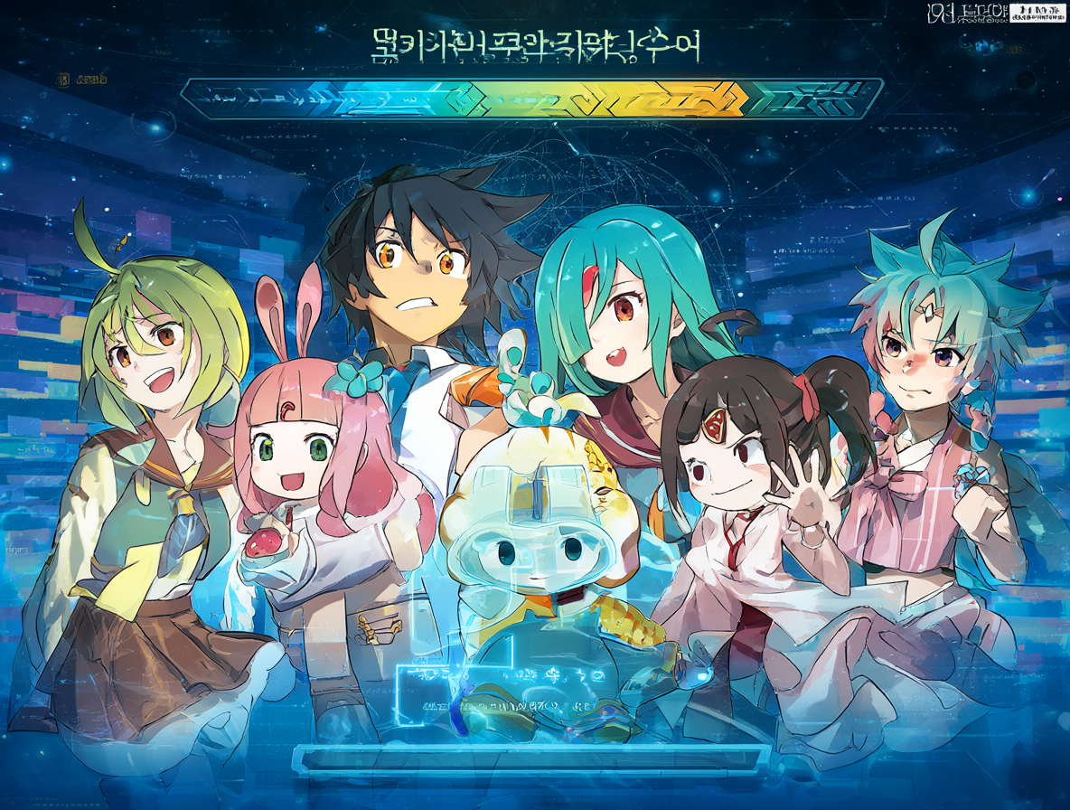 Poputepipikku 2nd Season anime characters and a digital interface representing an episode list