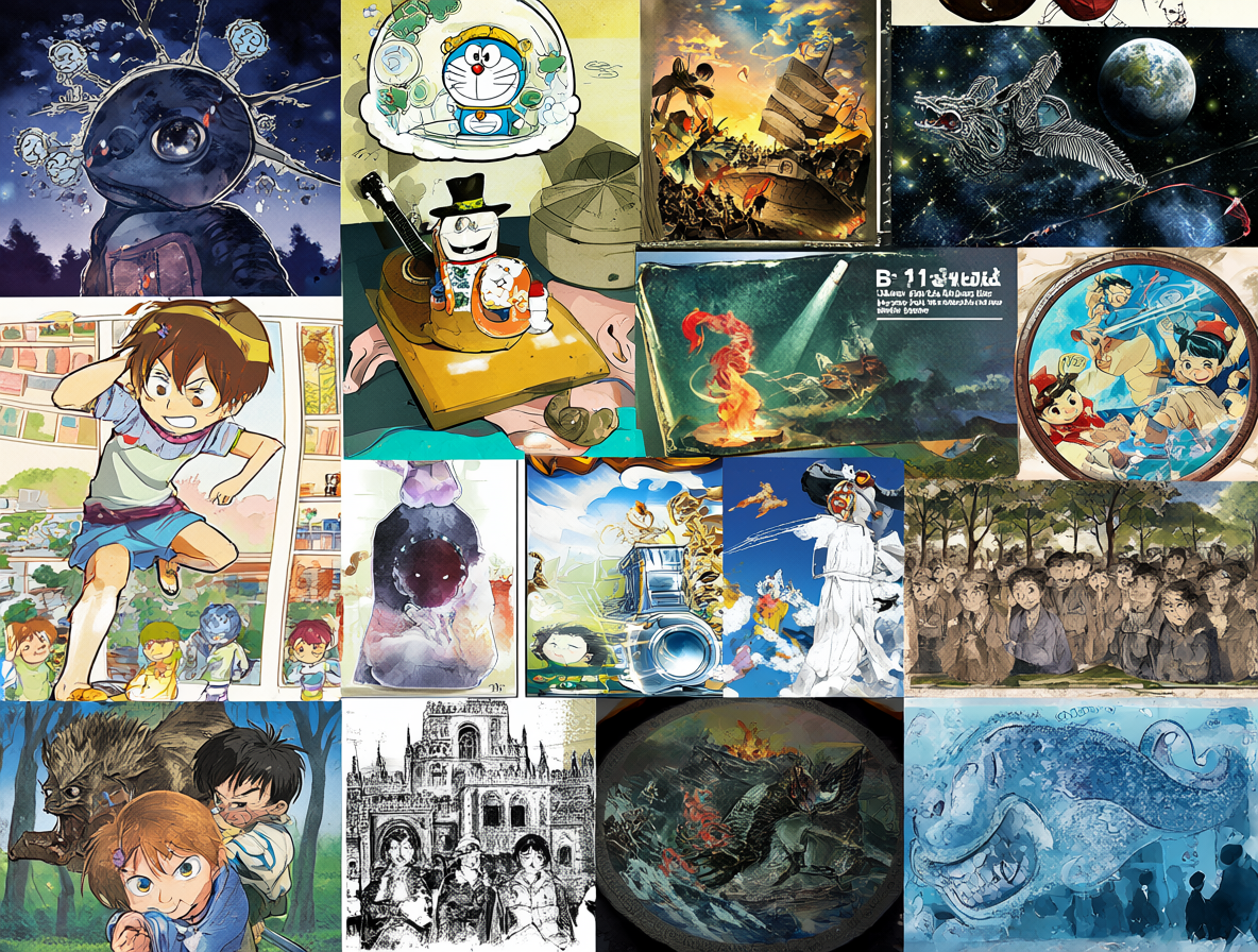 Collage de todas las series mencionadas en el artículo sobre el lost media