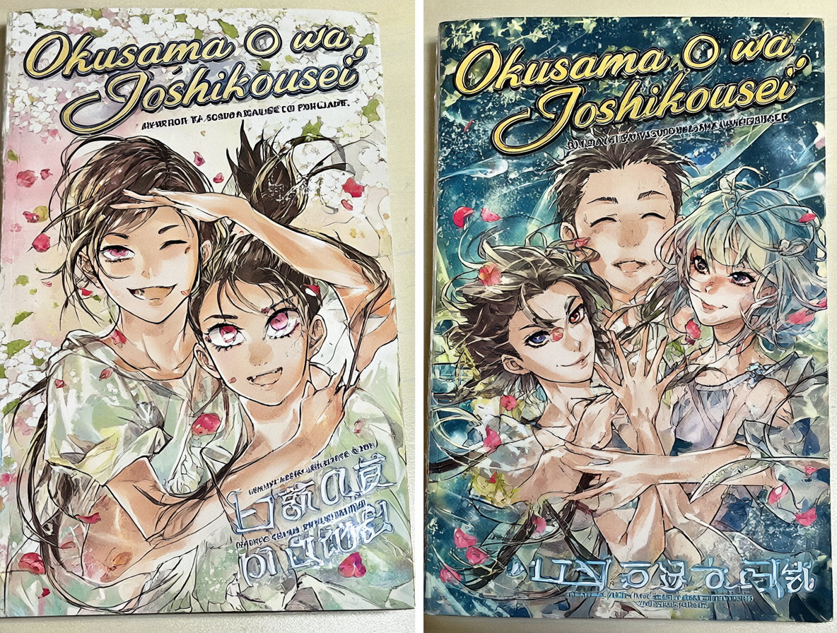 Portadas de los dos mangas con el mismo nombre