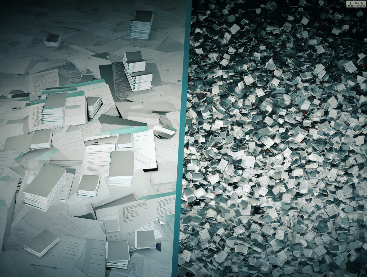 Comparativa visual entre la copia de archivos grandes versus la de millones de archivos pequeños