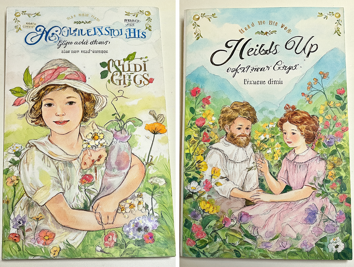 Portadas de los libros originales de la saga de Heidi