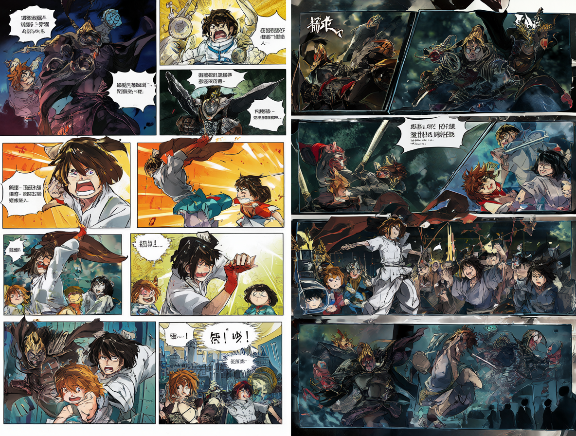 Ilustración dividida mostrando las seis películas teatrales y los episodios de televisión de Digimon Adventure tri.