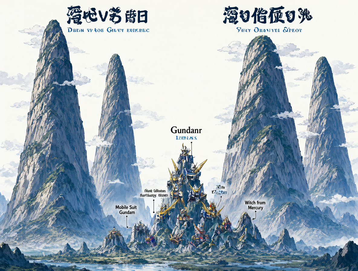 Infographic comparing anime franchise volumes