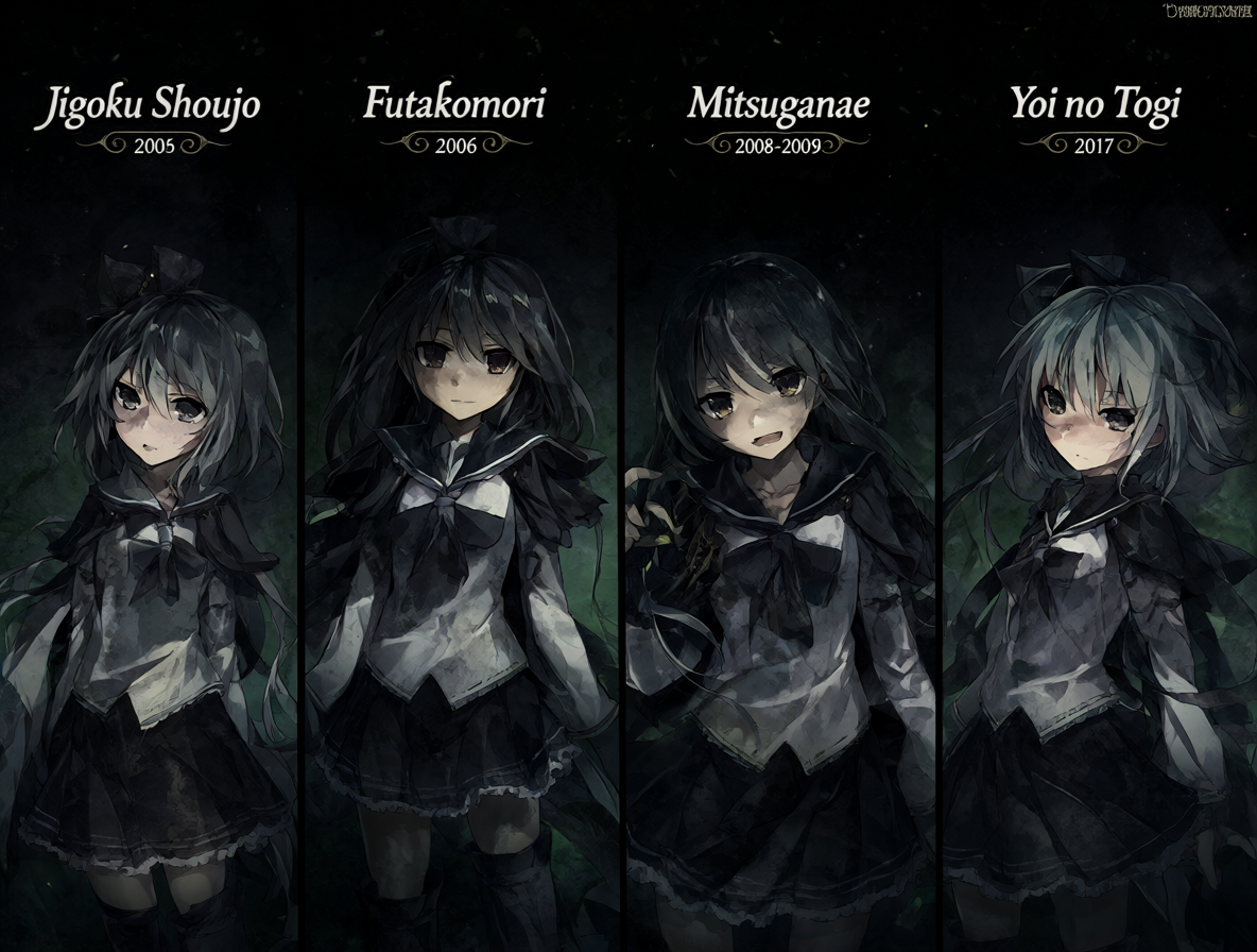 Timeline of the four anime series