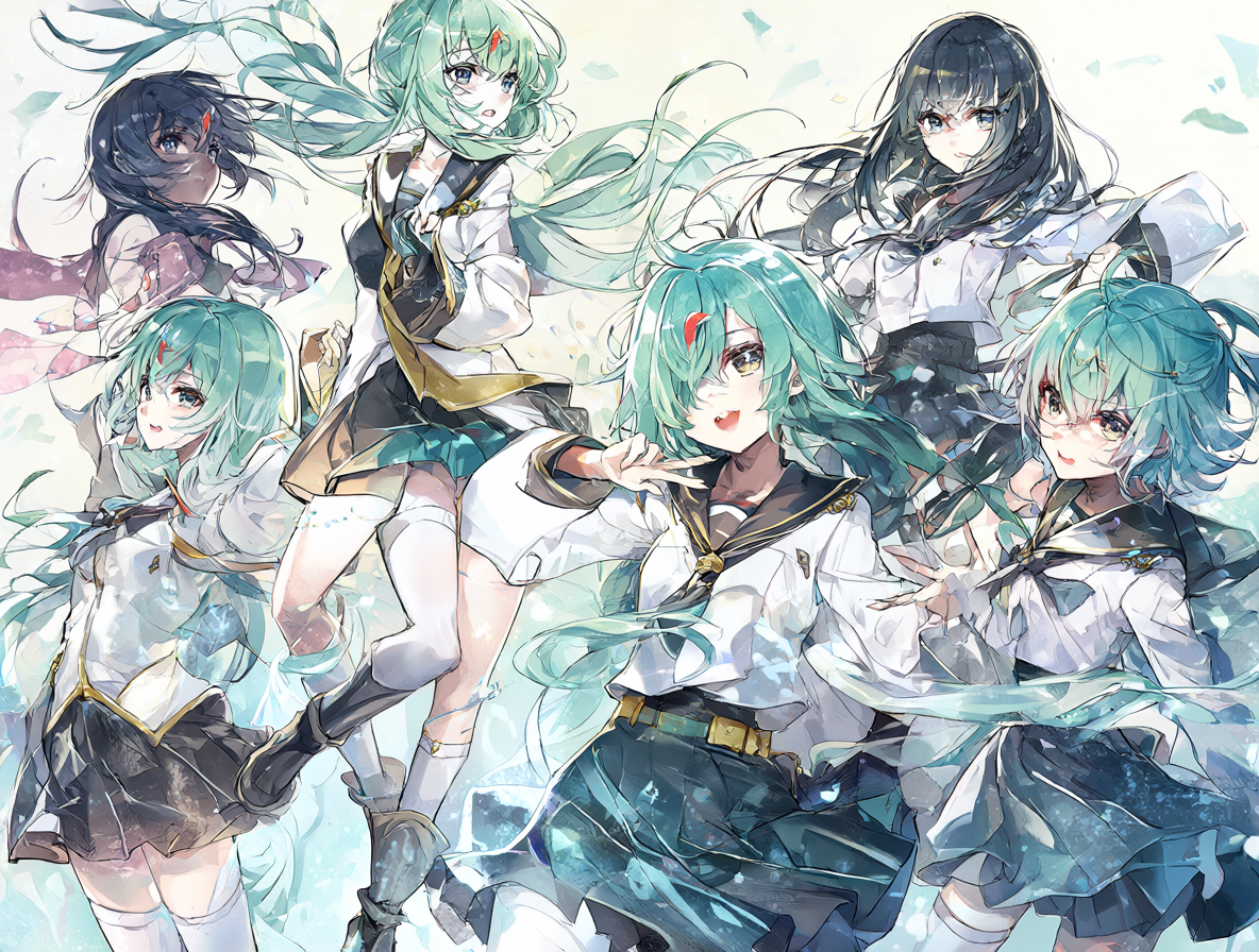 Ilustración del proceso de evolución de Kyousougiga