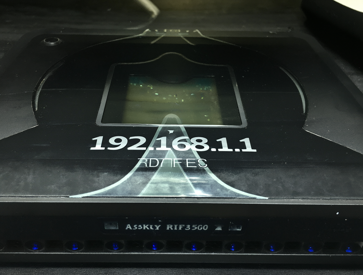 Router Askey RTF3505VW mostrando las credenciales de acceso al panel de administración.