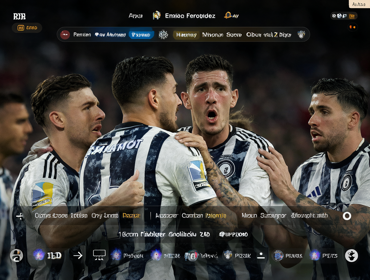 Jugadores de fútbol celebrando con superposiciones de titulares de noticias internacionales sobre racismo.