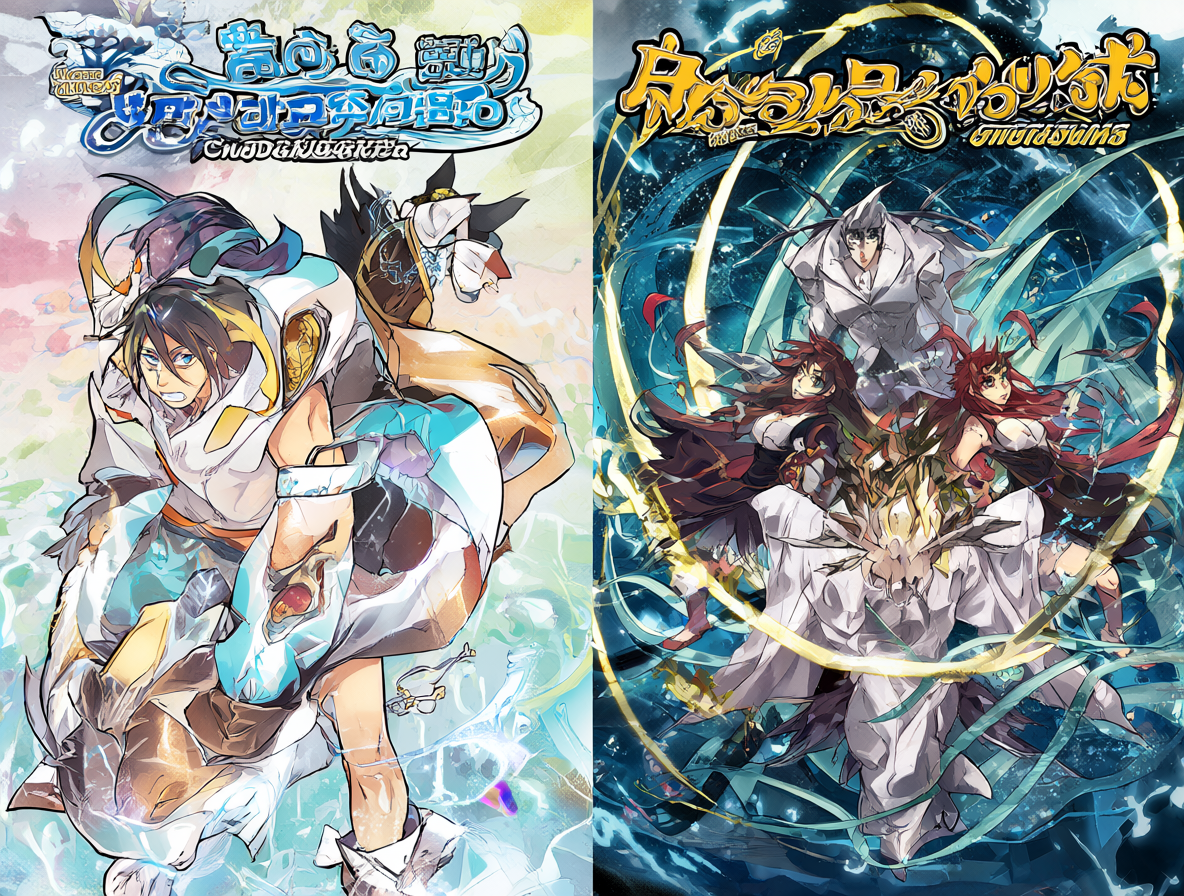 Ilustración que compara la versión estándar de MyAnimeList con la versión extendida del anime Chikyuu Shoujo Arjuna.