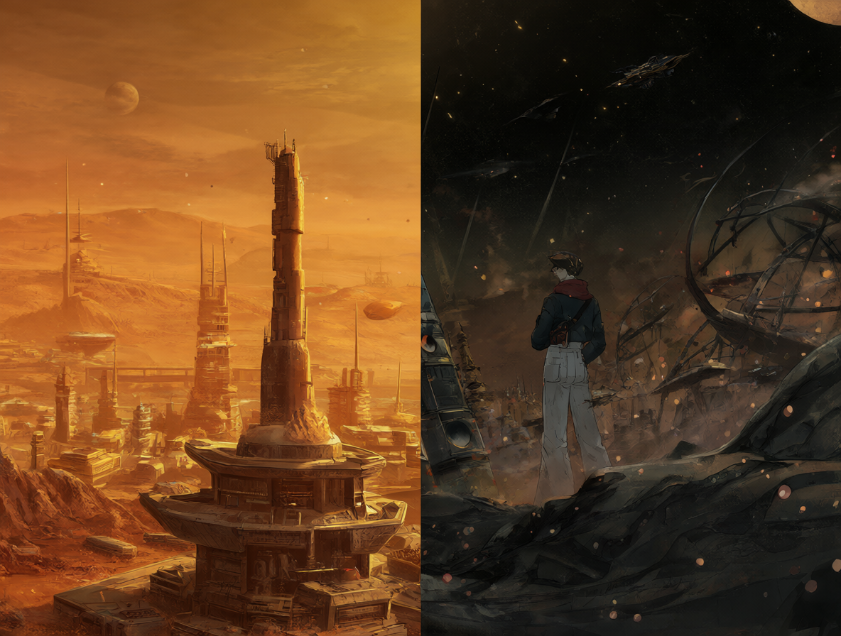 Conexión visual entre Carole & Tuesday y Cowboy Bebop a través de su mundo compartido