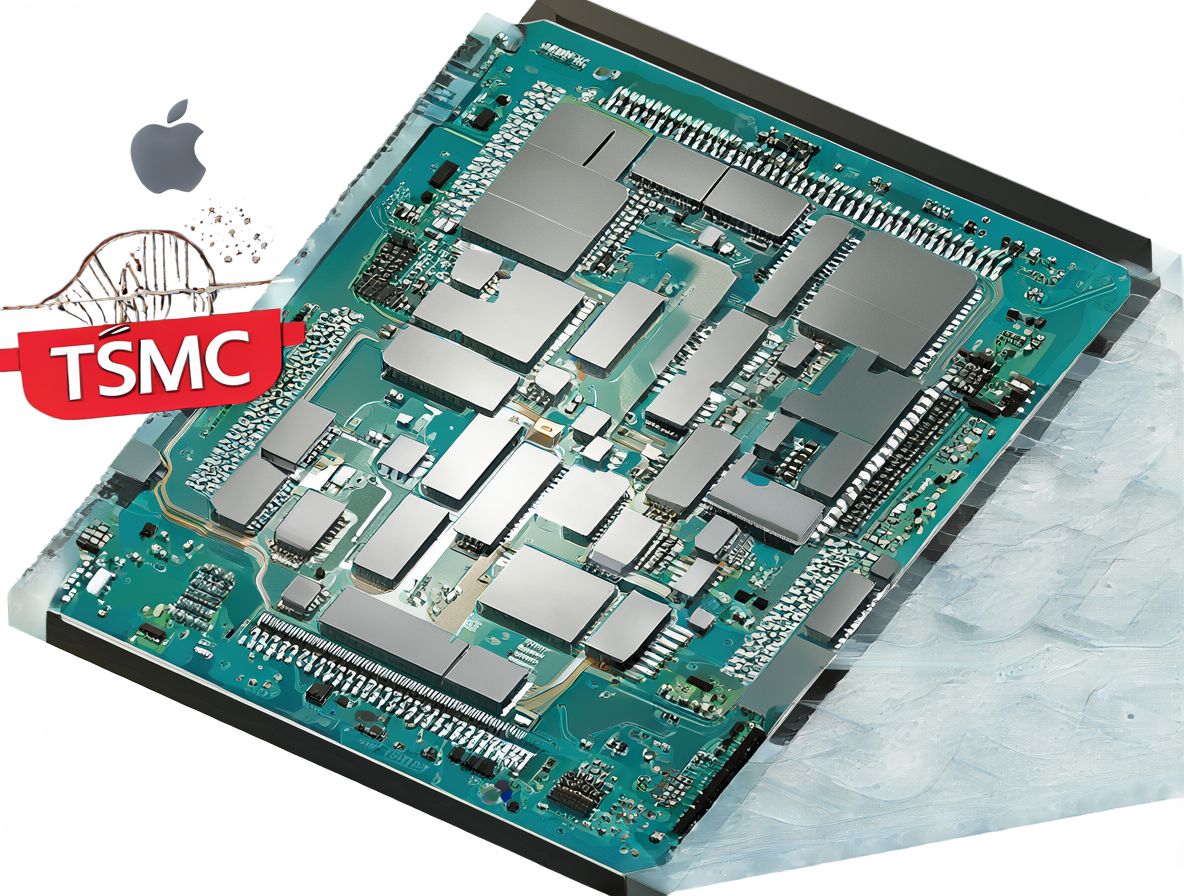 Chip Apple Silicon y logo de TSMC
