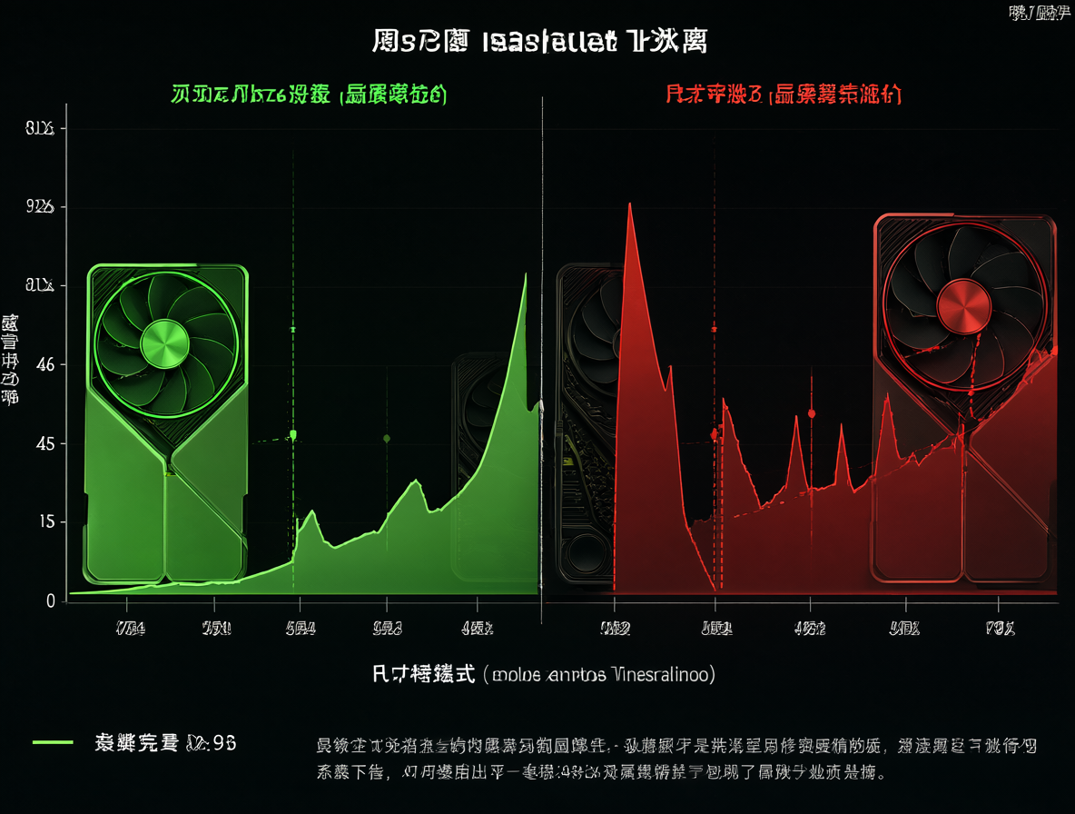 Gráfico comparativo técnico mostrando cómo los modelos IA más pequeños escalan mejor en GPUs con alta VRAM.