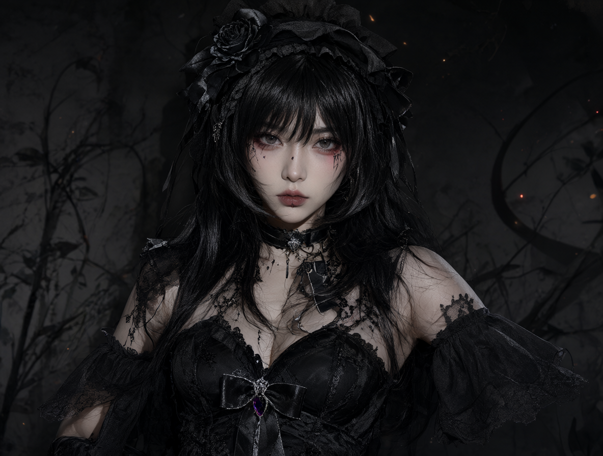 Chica cosplayer con el traje de Shizuku Kuroe
