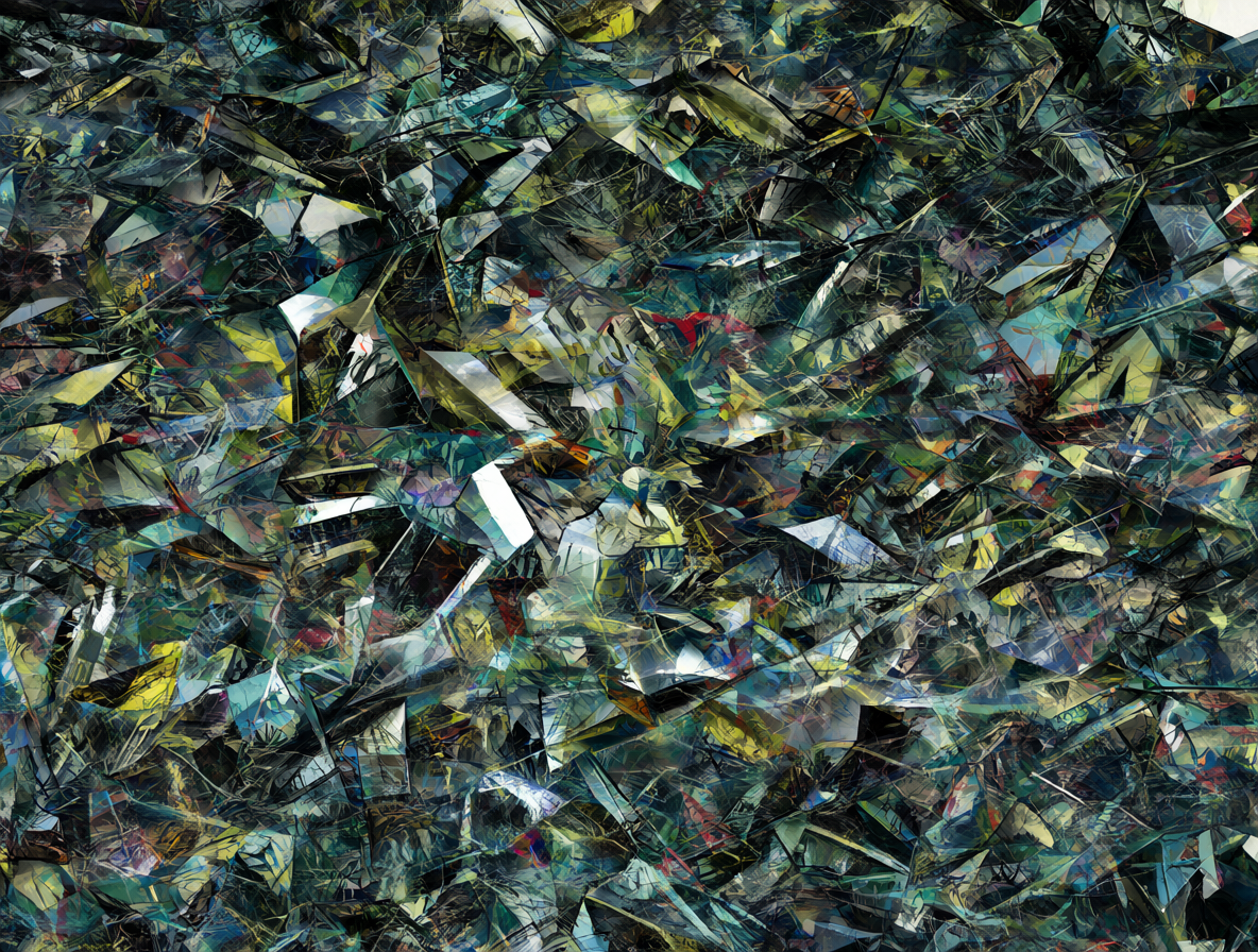 Imagen promocional del título Nikutai Teni con un fondo abstracto de confusión visual.