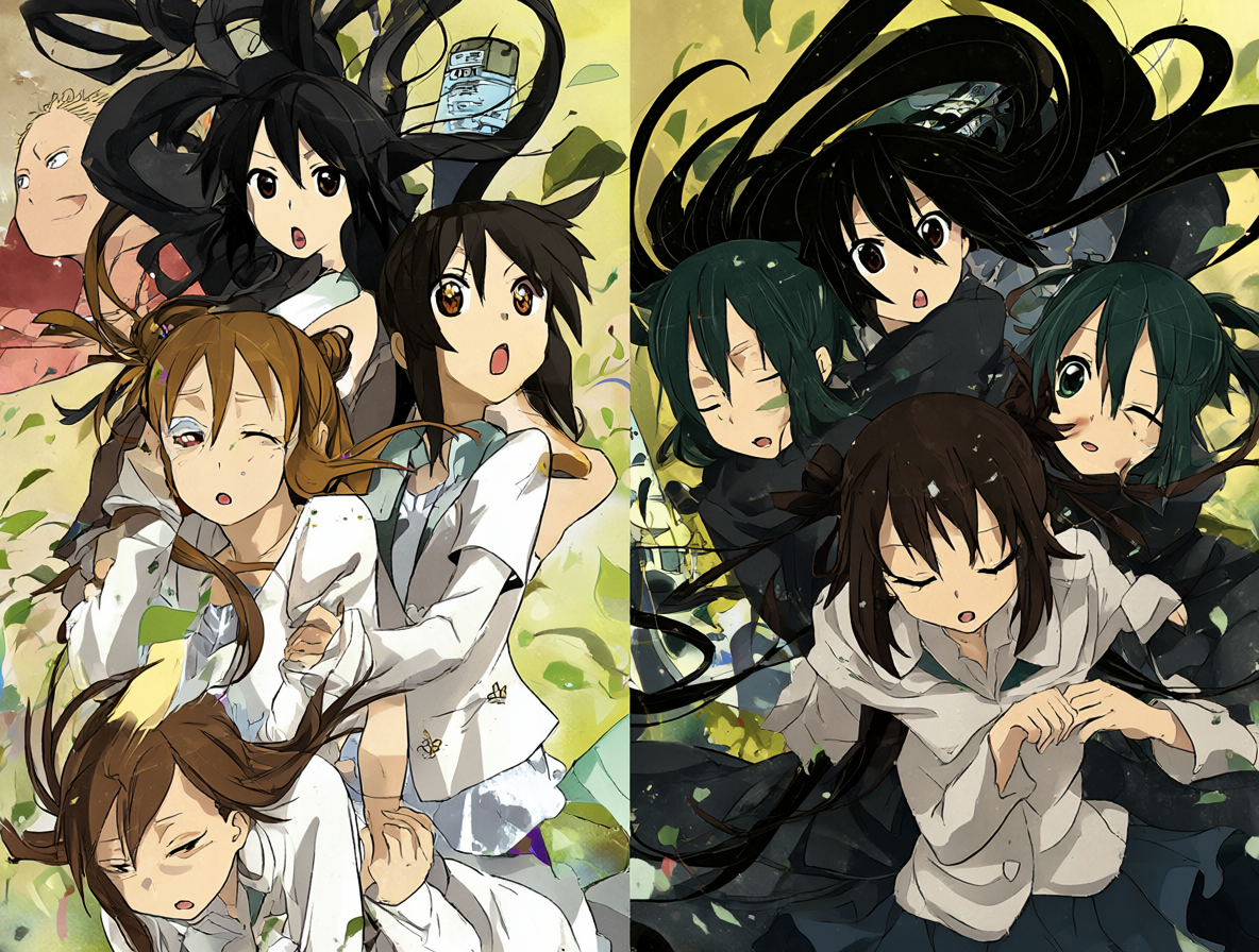 Comparativa visual entre la estructura de episodios de K-On! y xxxHOLiC según MyAnimeList.