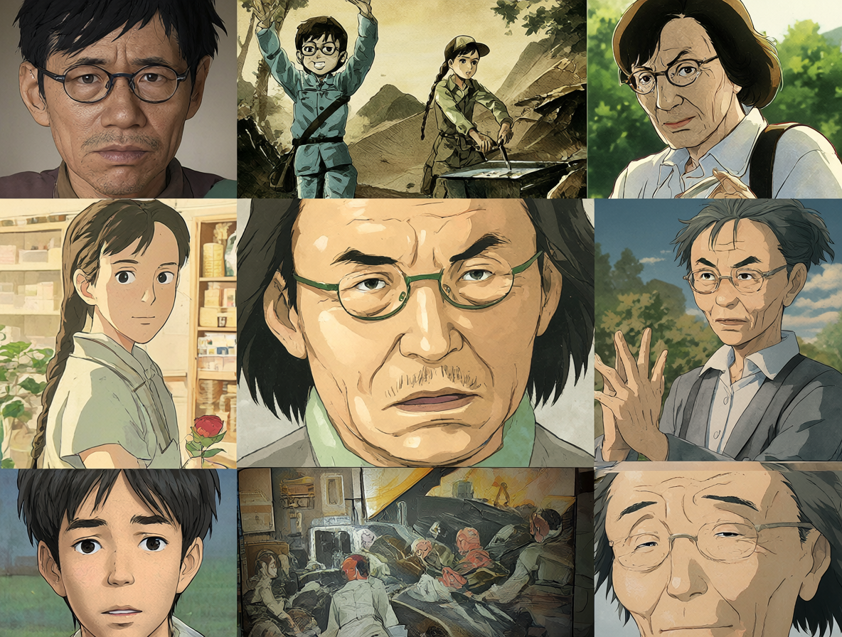 Collage visual con los protagonistas de Barefoot Gen e In This Corner of the World