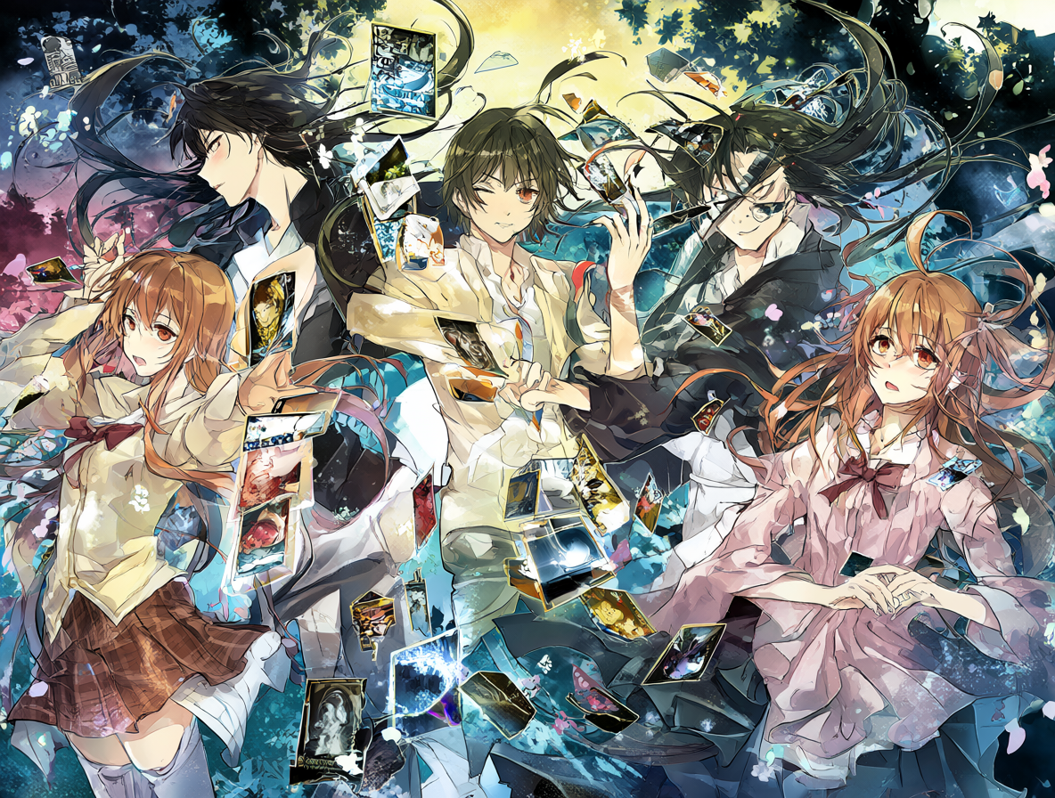 Representación artística de las figuras creativas clave tras Tari Tari y su estudio P.A. Works.