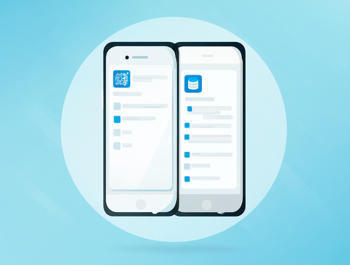 Two smartphone screens side by side displaying icons representing MyAnimeList and AniDB, highlighting the differences in their database structures.