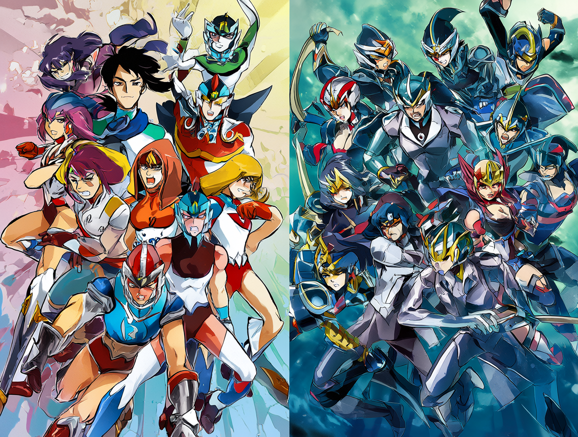 Comparativa entre el Gatchaman clásico y la versión moderna de Gatchaman Crowds