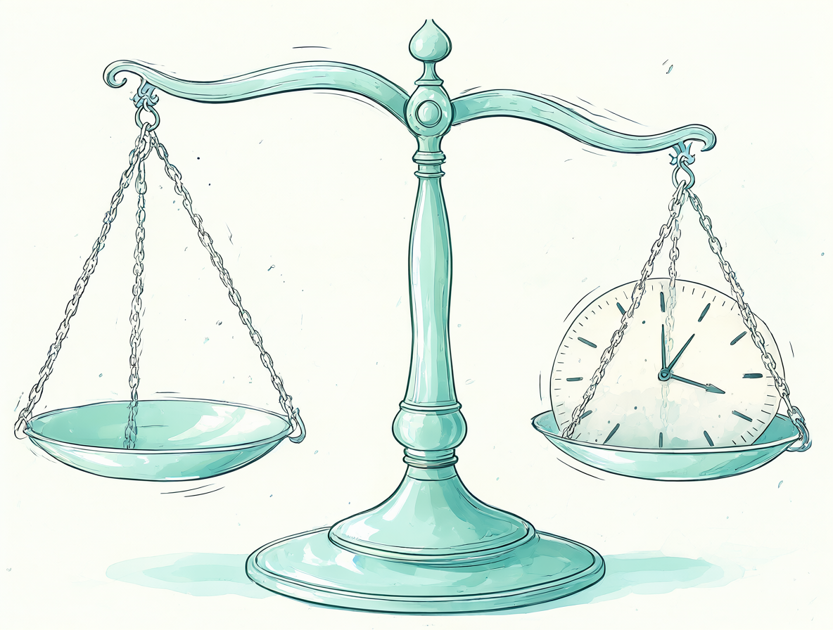 Ilustración de un calendario con tres años adicionales y una balanza comparando el precio del aparato con el costo de la garantía extendida.