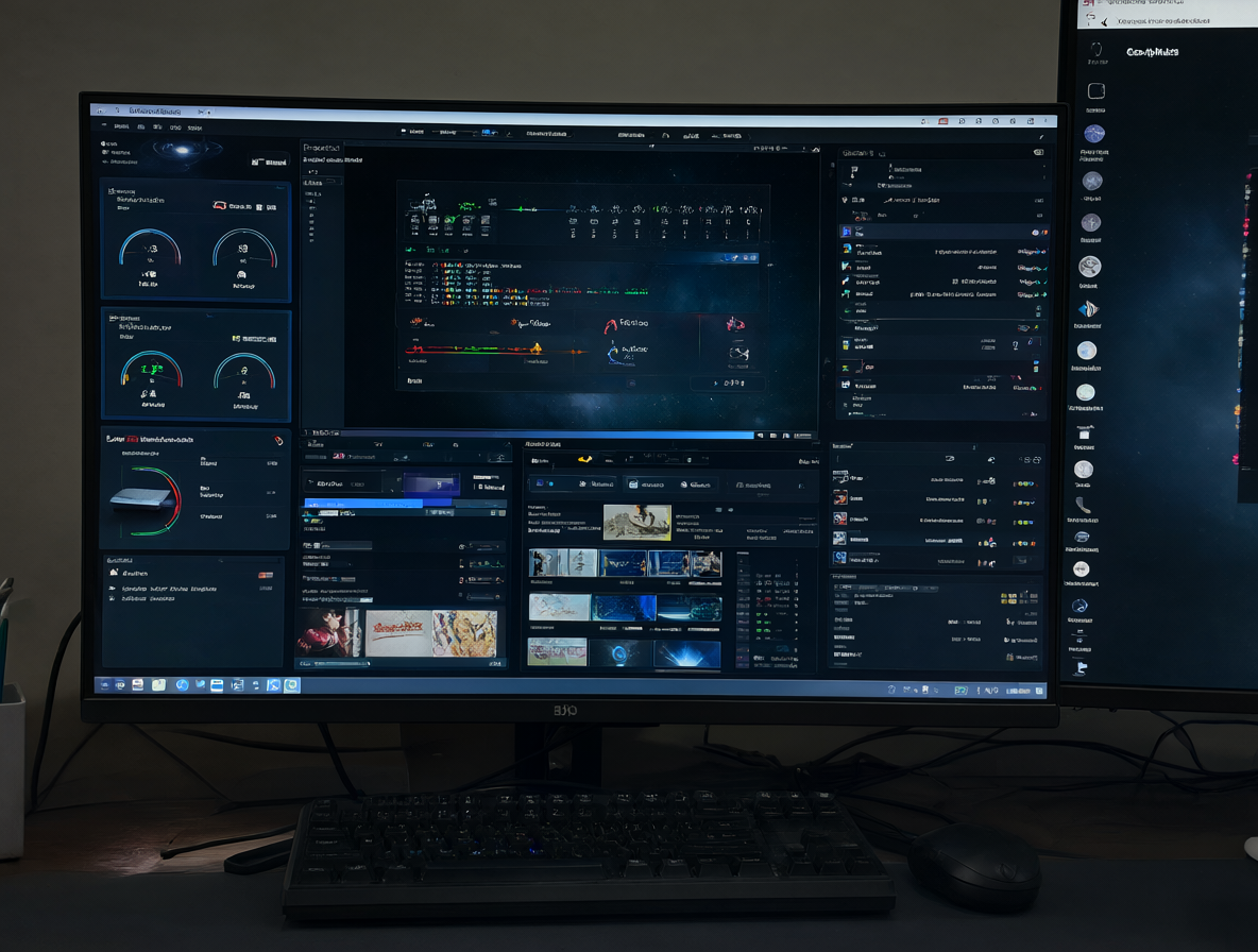 Varias interfaces de software de medición de niveles de volumen
