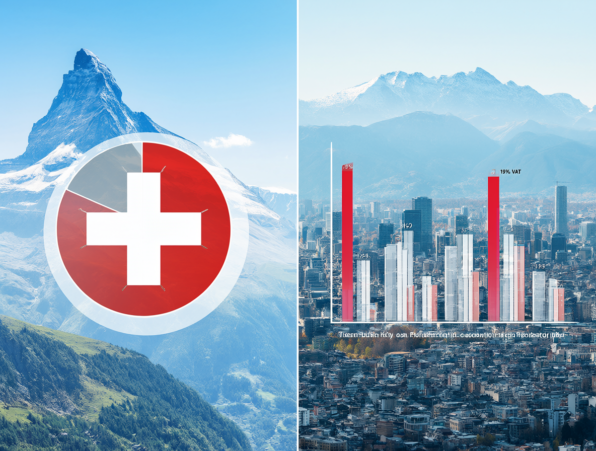 Gráfico comparativo entre los impuestos de Suiza y Chile