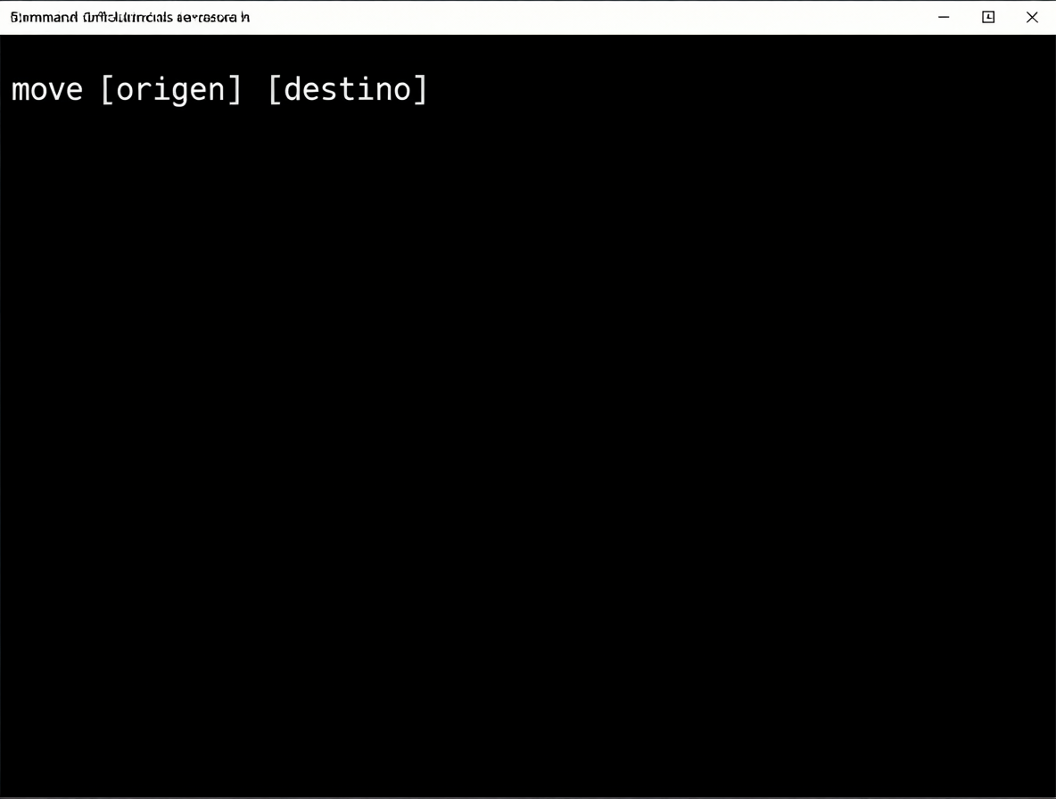 Captura de pantalla del CMD mostrando la sintaxis básica del comando move.