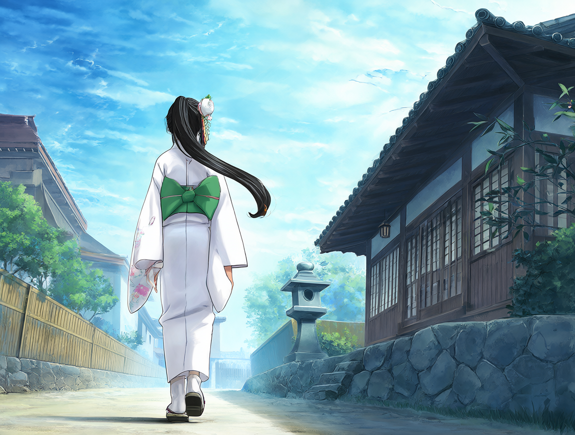 Tenten caminando lejos hacia el cielo