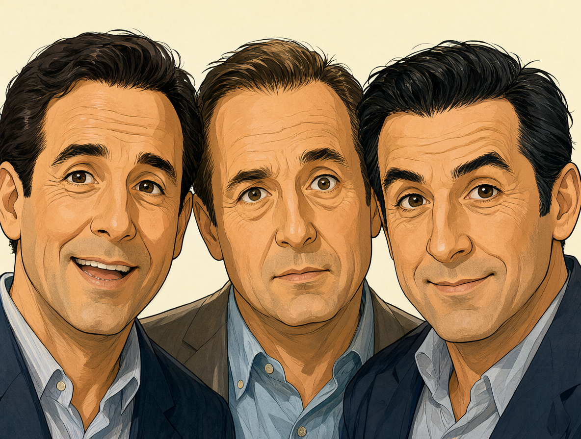 Personajes clásicos de la serie con sus atuendos característicos en un primer plano detallado.