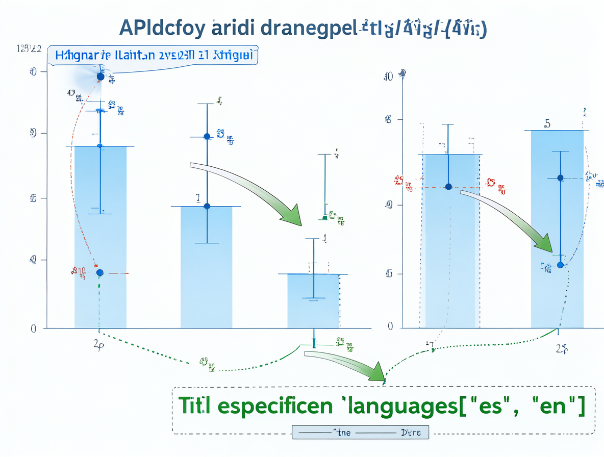 Esquema visual de depuración mostrando parámetros de idioma para la API