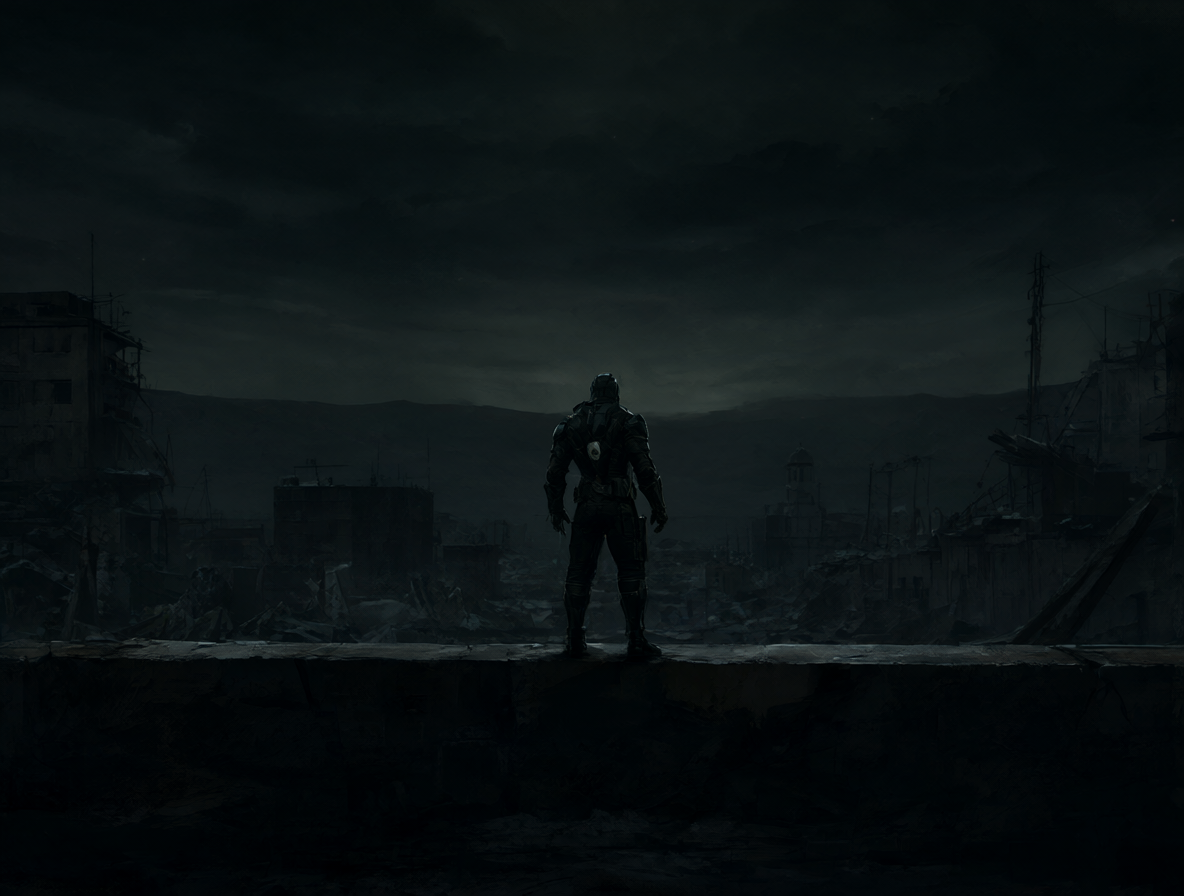 Moon Knight en un entorno urbano desolado, simbolizando su aislamiento del universo cinematográfico de Marvel.