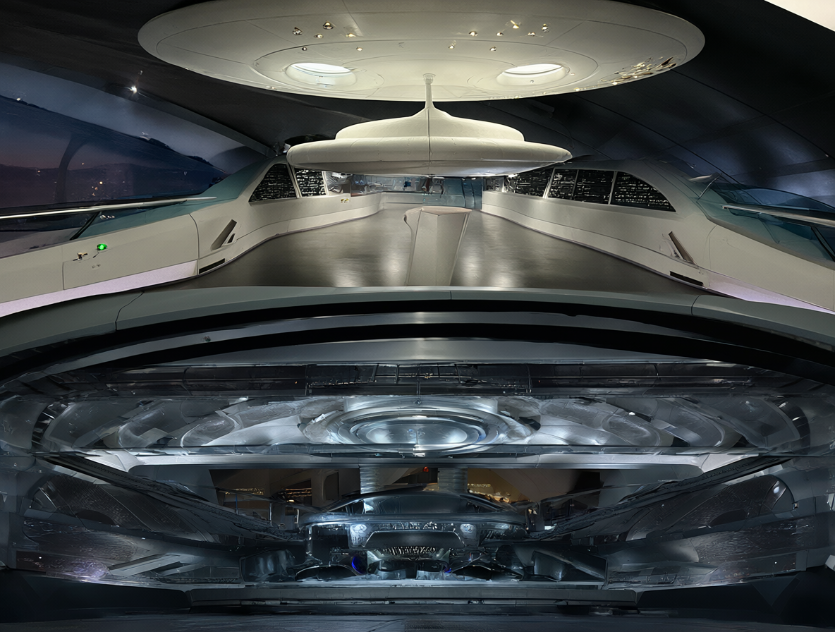 Contraste entre las dos versiones del puente de la nave espacial.