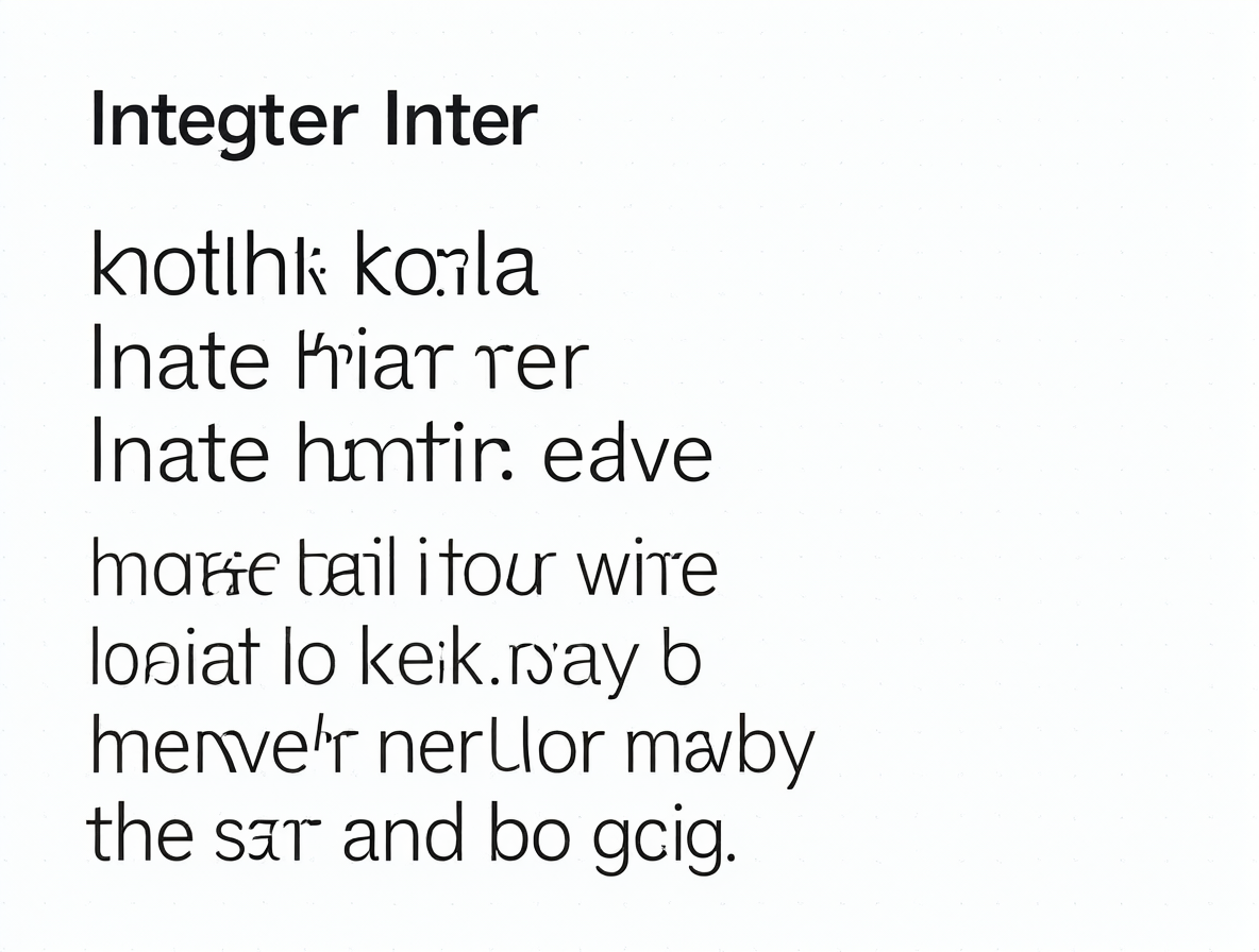 Close-up visual of the Inter font used for headers and body text to show versatility.