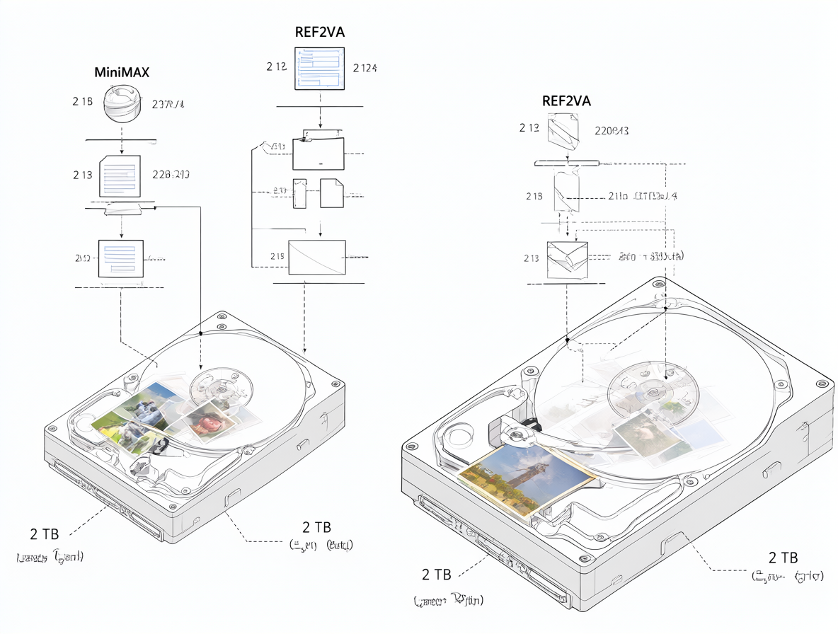 Technical illustration of AI model architecture and storage analogy