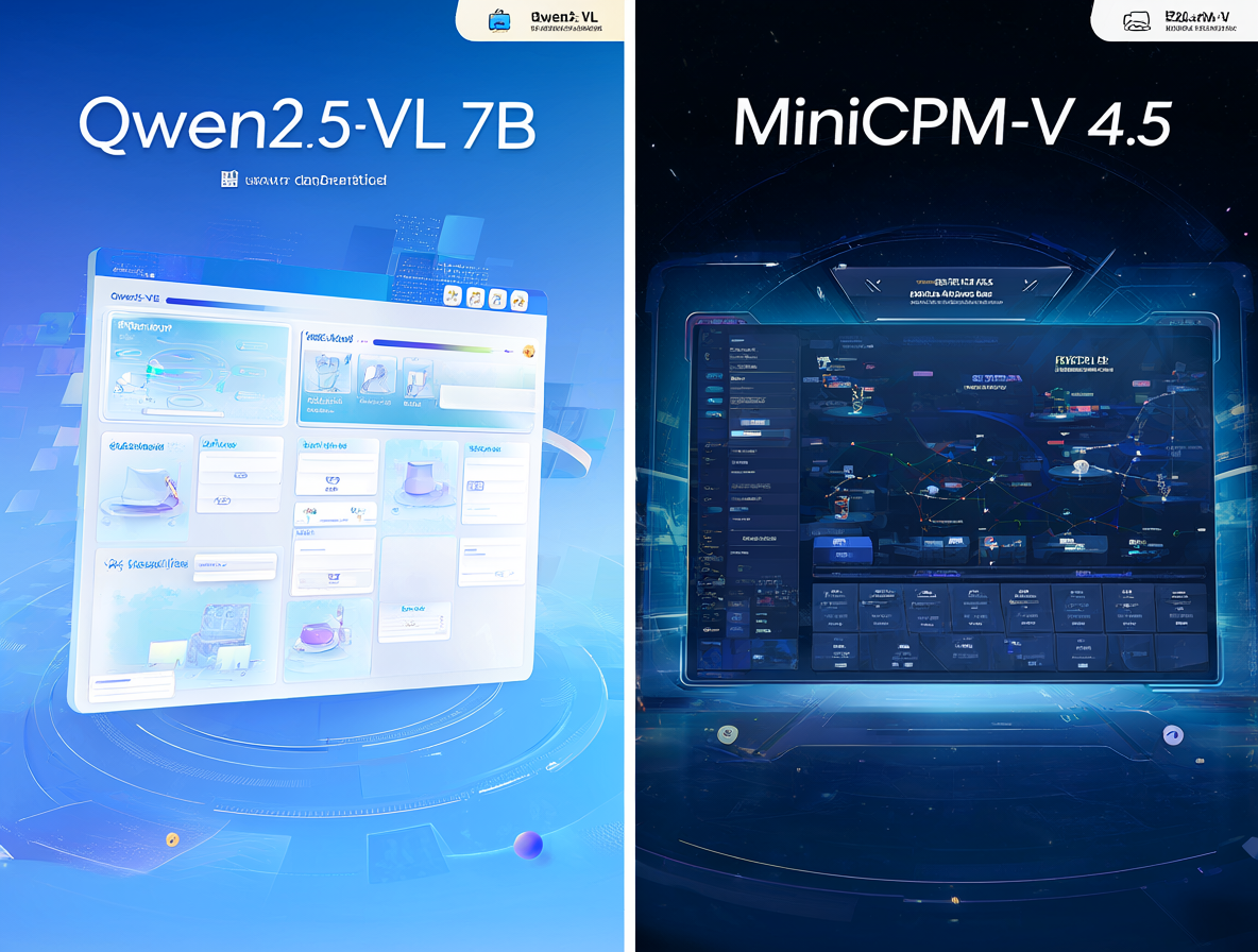Comparativa de interfaces de IA Qwen y MiniCPM