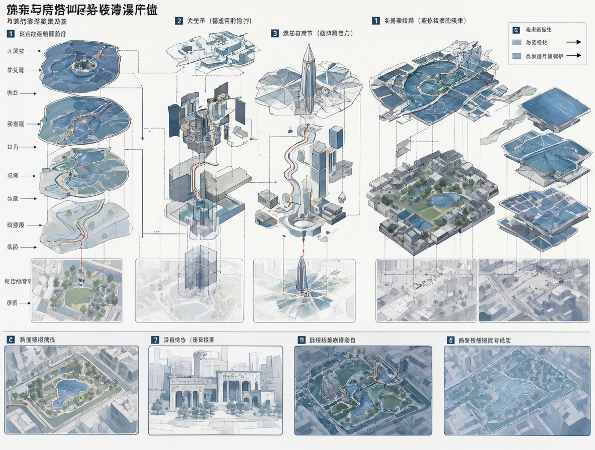 Sistema modular mostrando cómo se combinan componentes individuales como postura y orientación.