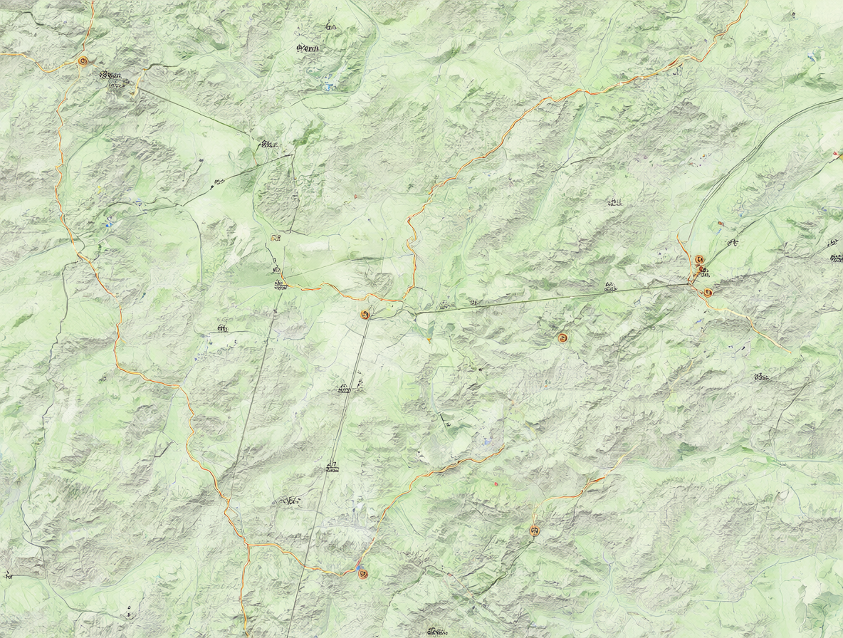 Vista del mapa geográfico mostrando la ubicación de Los Copihues y Quebrada Coloso con sus respectivas distancias marcadas.