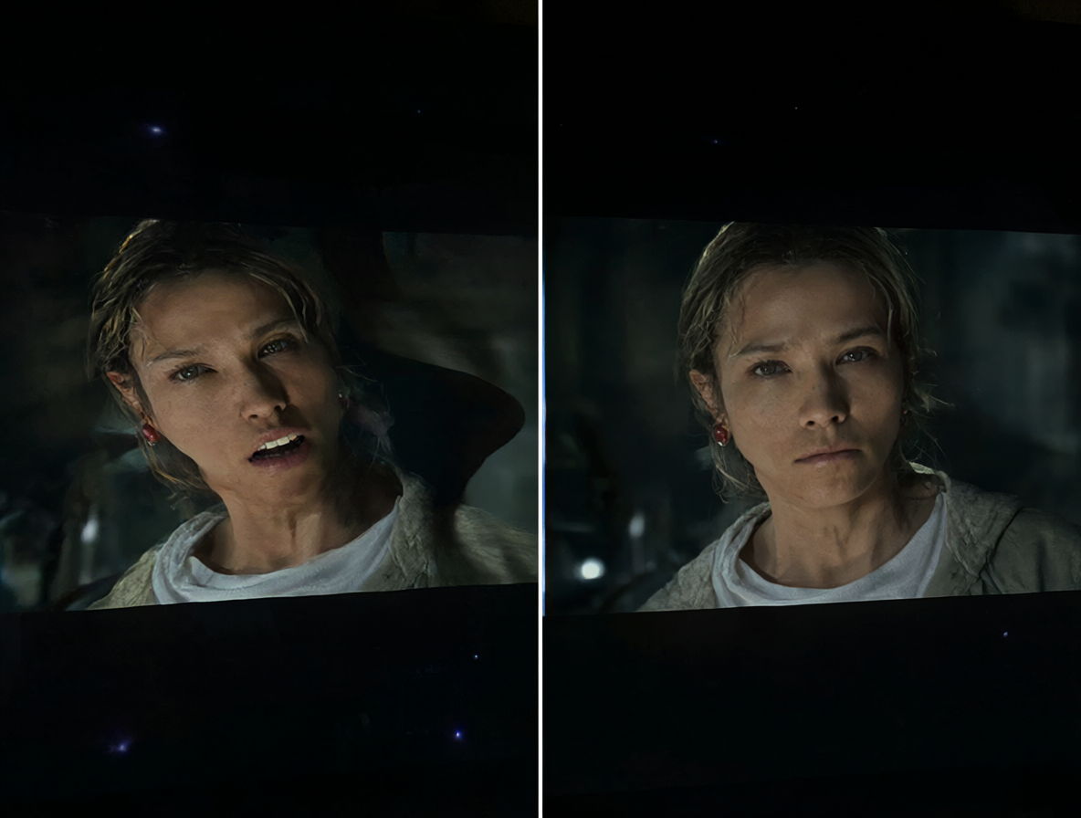 Comparativa entre un video distorsionado y uno limpio