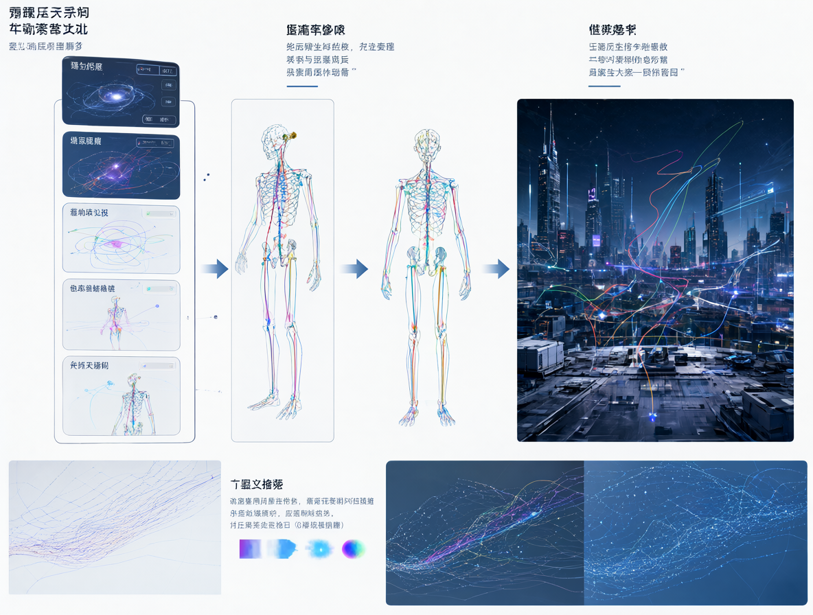 Ilustración conceptual del proceso de uso de DesignDoll para generar referencias espaciales en IA.