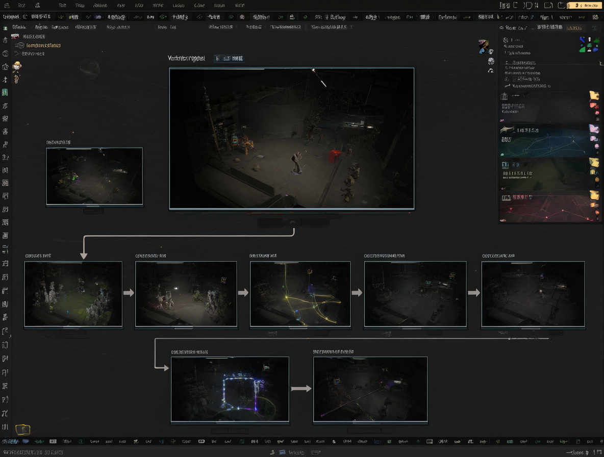 Diagrama de flujo del proceso de edición de video con máscaras en Blender.