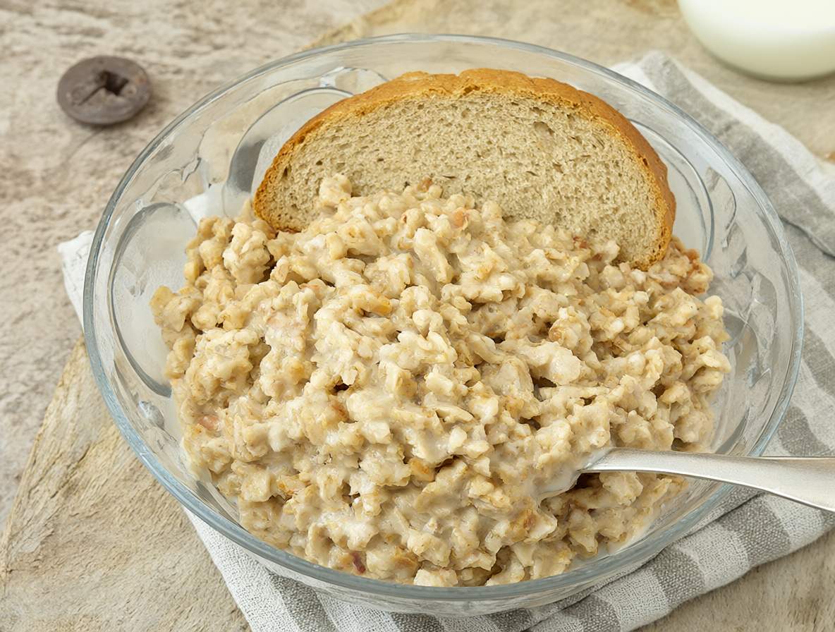 An image showing oats or bread as carbohydrate sources.