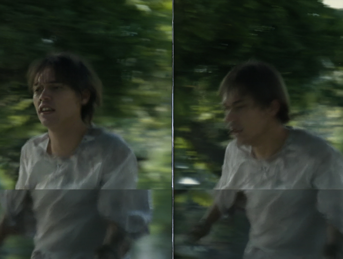 Imagen que muestra un corte en el video donde la velocidad de movimiento cambia repentinamente entre dos segmentos.