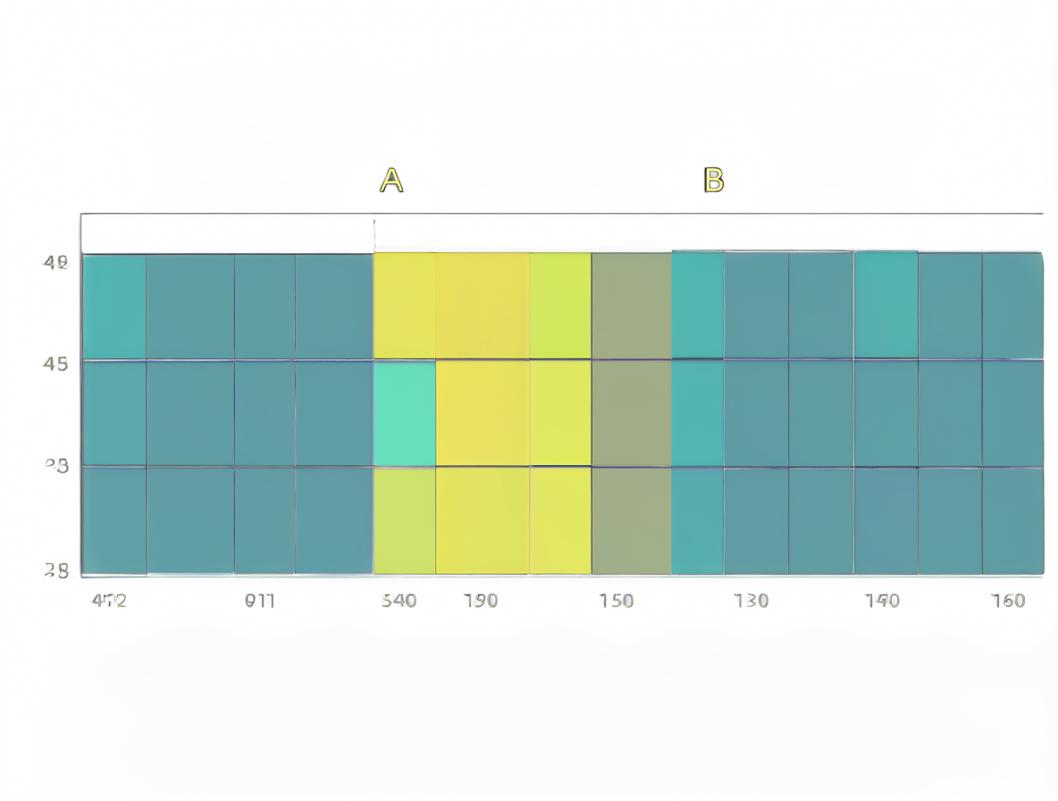 Gráfico de línea de tiempo con dos bloques superpuestos en una herramienta de generación de video.